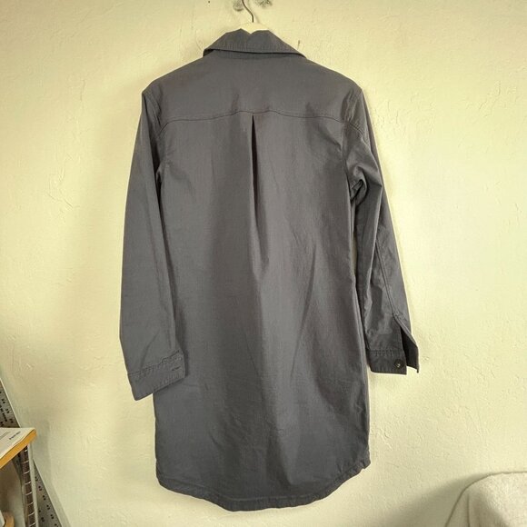 Title Nine Womens Wren Utility Shirt Dress Small Gray Long Sleeve Pocket Stretch - Picture 2 of 9